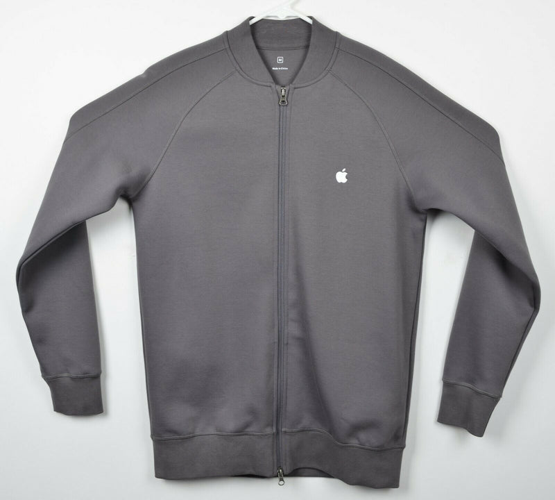 Apple Store Men's Medium Gray Apple Logo Employee Uniform Full Zip Sweatshirt