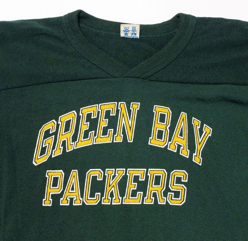 Green Bay Packers Champion T-Shirt Jersey Medium Men's 80s Green NFL 50/50 USA