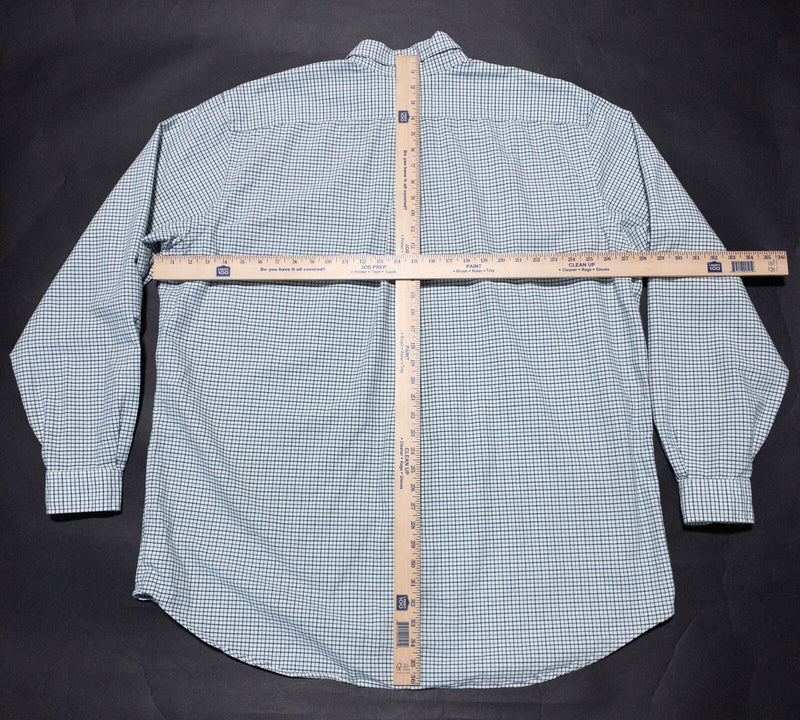 Polo Ralph Lauren 2XLT Tall Men's Shirt Button-Down White Green Graph Check