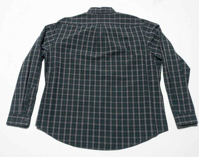 Polo Ralph Lauren Shirt Men's 2XL Button-Down Dark Green Tartan Plaid Pony