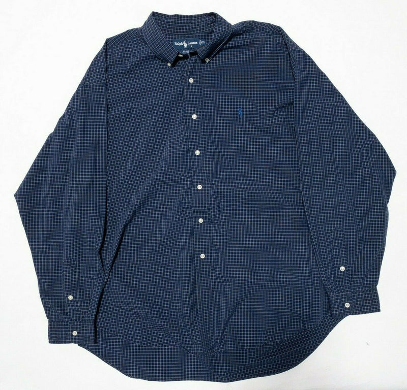 Polo Ralph Lauren Blake Button-Down Shirt Navy Blue Graph Check Men's 2XL