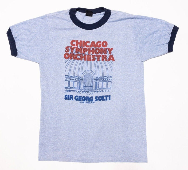 Chicago Symphony Orchestra Vintage Ringer T-Shirt Adult Large 80s Blue Music