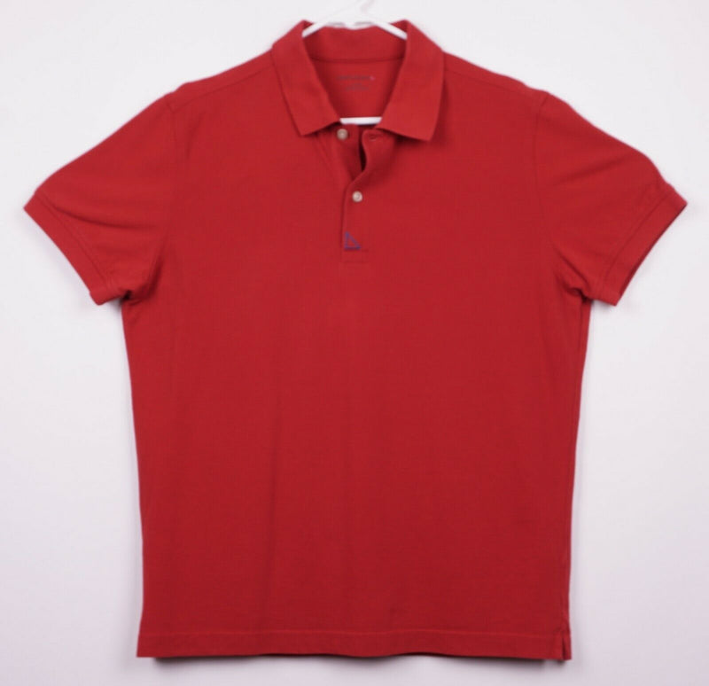 UNTUCKit Men's Sz Large Solid Red Pima Cotton Short Sleeve Polo Shirt
