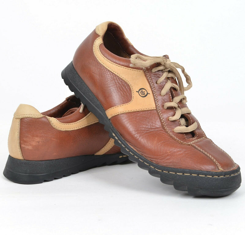 Born Men's 8/41 Brown Tan Leather Hand Crafted Lace-Up Fashion Sneakers