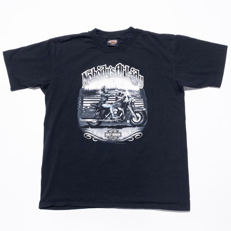 Harley-Davidson Vintage T-Shirt Men's Large 90s Nobody's Ol' Lady Biker 3D 1991