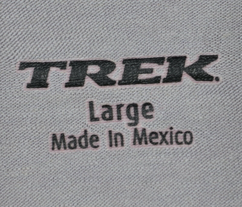 Trek Men's Large Polyester Wool Blend Gray 3/4 Zip Long Sleeve Cycling Top