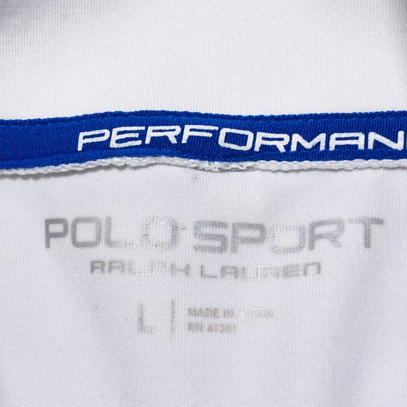 Polo Sport Ralph Lauren Performance 1/4 Zip Men's Large White Solid Wicking