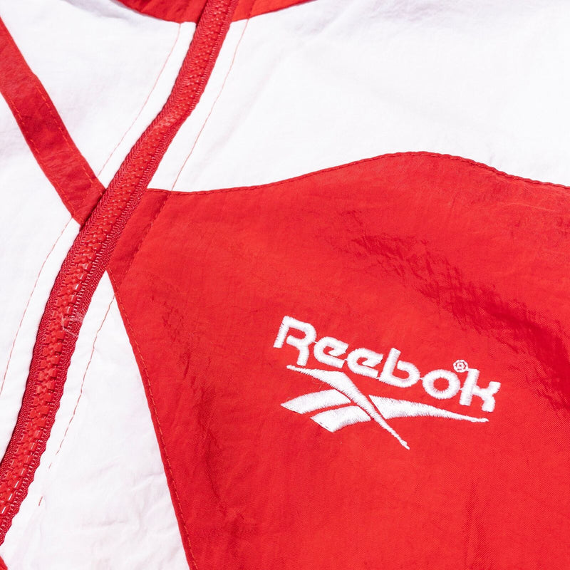 Vintage Reebok Tracksuit Men's Small Big Logo Set Jacket Pants Red Full Zip