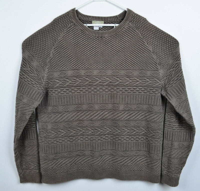 The Territory Ahead Men's XL Gray Geometric Knit Crew Neck Pullover Sweater