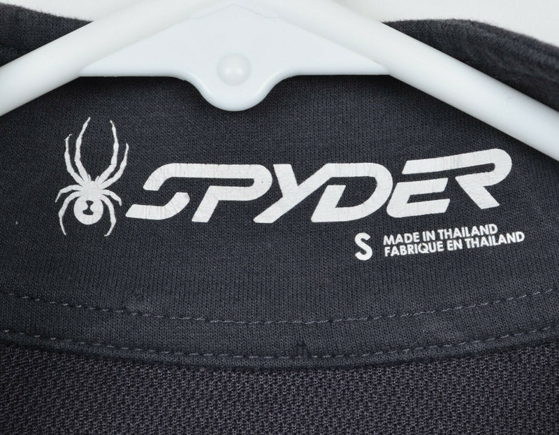 Spyder Men's Sz Small Gray Webbed Long Sleeve Ski 1/4 Zip Pullover Top