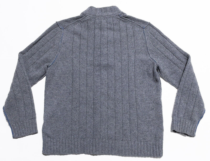 Tommy Bahama Cable-Knit Sweater Men's XL Wool Knit Henley 4-Button Gray
