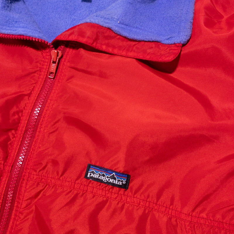 Vintage Patagonia Fleece Lined Jacket Men's Large Bomber Red Capilene 42111