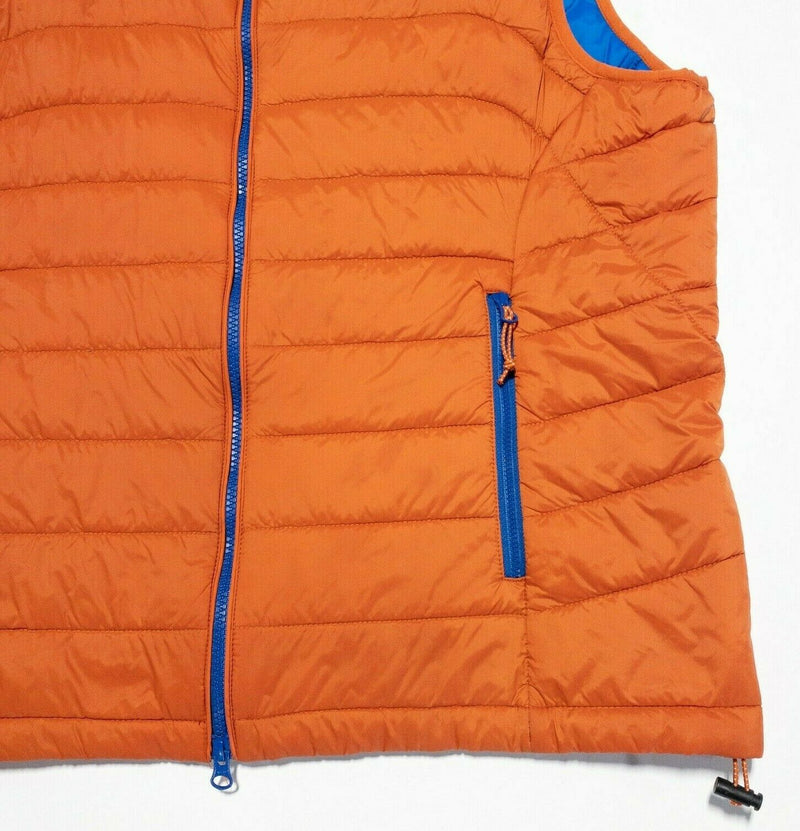 johnnie-O Hudson Quilted Vest Puffer Full Zip Orange Pumpkin Men's Large