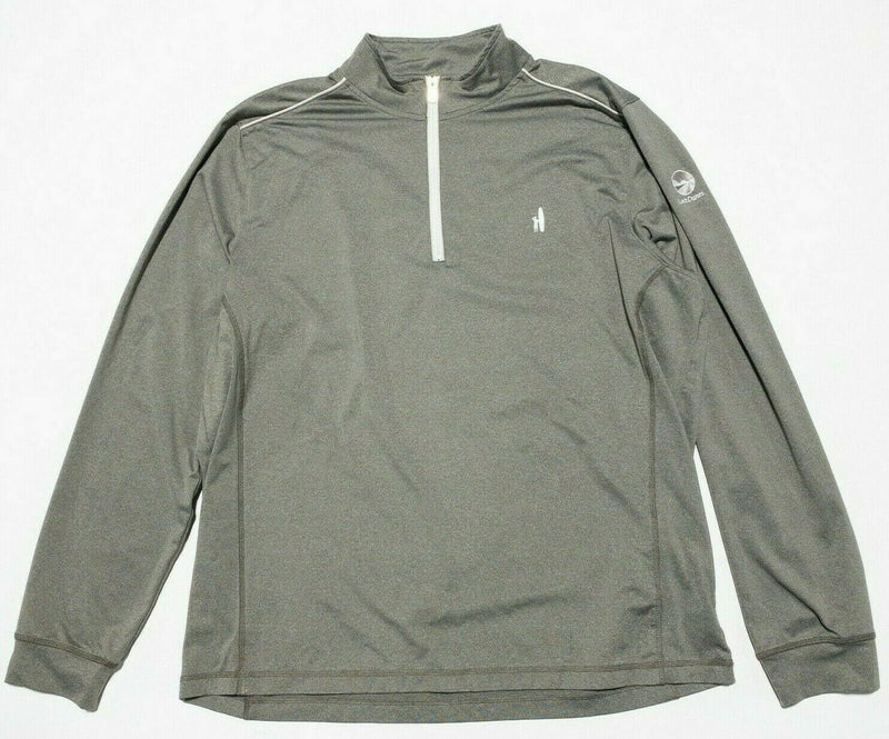 johnnie-O Prep-Formance 1/4 Zip Activewear Top Gray Wicking Golf Men's XL