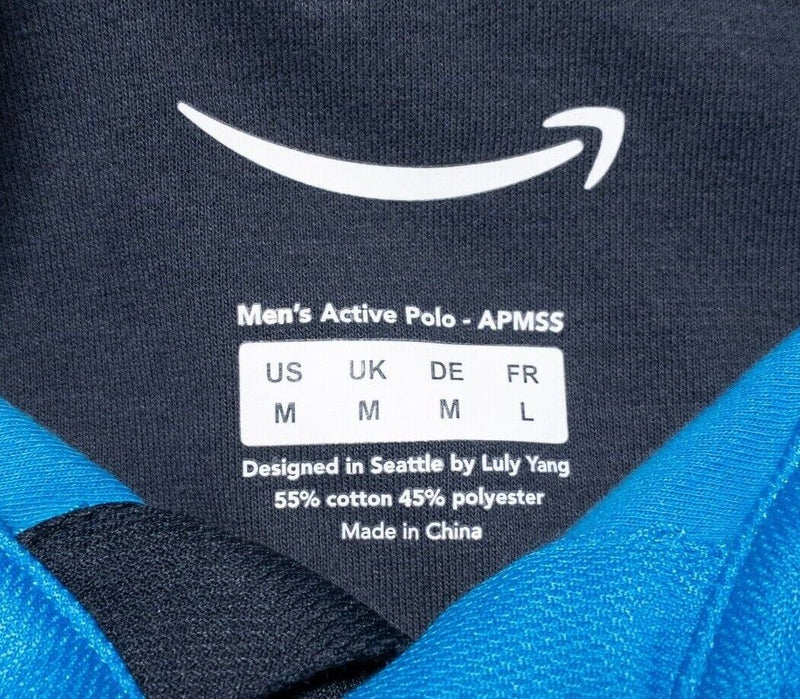 Amazon Delivery Driver Uniform Medium Men's Polo Shirt Blue Reflective AMPSS