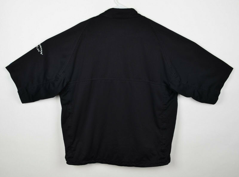 Sun Mountain Men's Sz Large RainFlex Short Sleeve Pullover Black Golf Jacket