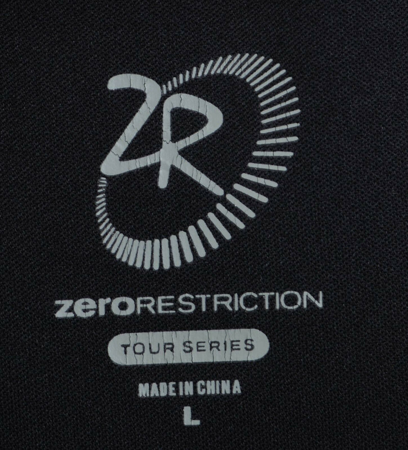 Zero Restriction Men's Sz Large Tour Series Black Gray Full Zip Golf Jacket
