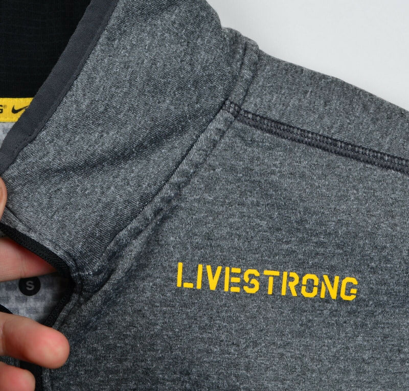 Livestrong Men's Sz Small Nike Dri-Fit Gray 1/4 Zip Pullover Top
