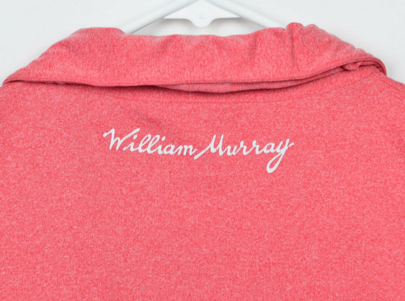 William Murray Men's Sz XL Heather Pink Plaid Accent Bill Murray Golf Polo Shirt