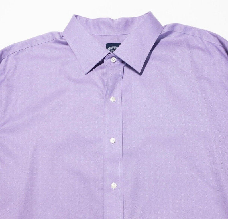 Brooks Brothers 18-36/37 Dress Shirt Men's Purple Long Sleeve Non-Iron New