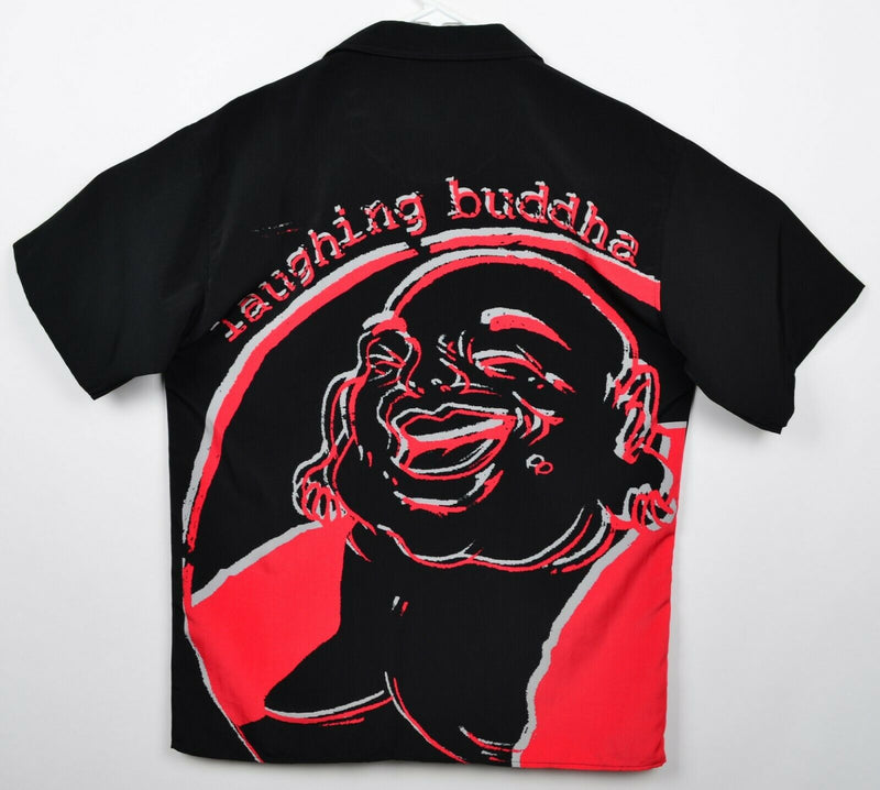 Vtg 90s Laughing Buddha Men's Sz Medium 100% Polyester Graphic Y2K Camp Shirt