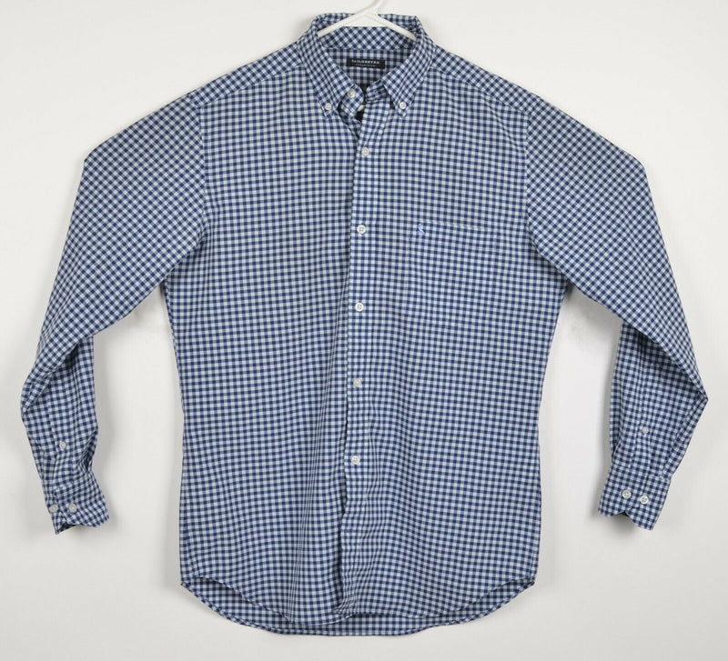 Tailorbyrd Collection Men's Medium Polyester Wicking Blue Gingham Check Shirt