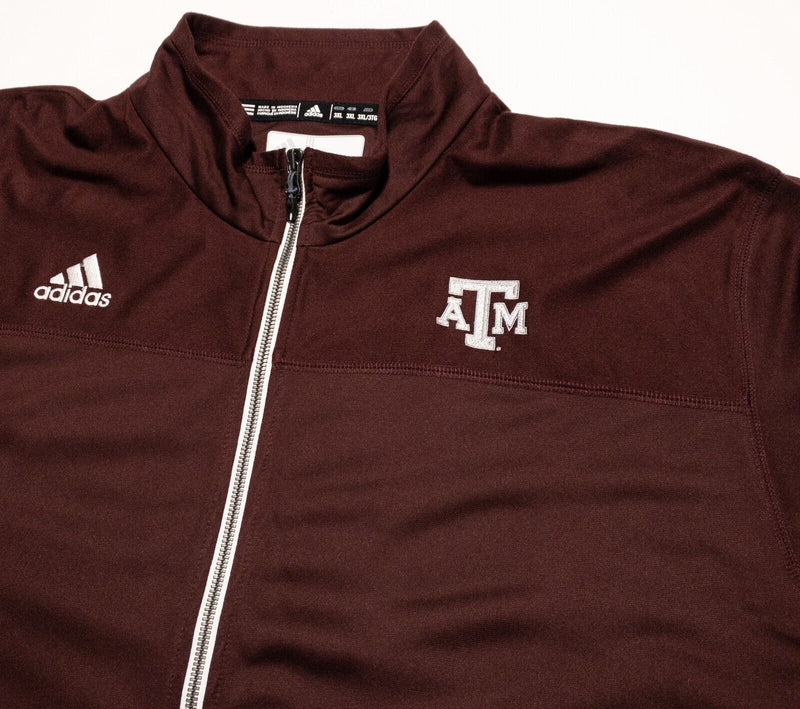Texas A&M Adidas Jacket Men's 3XL Team Issue Football Bowl Maroon Red Zip