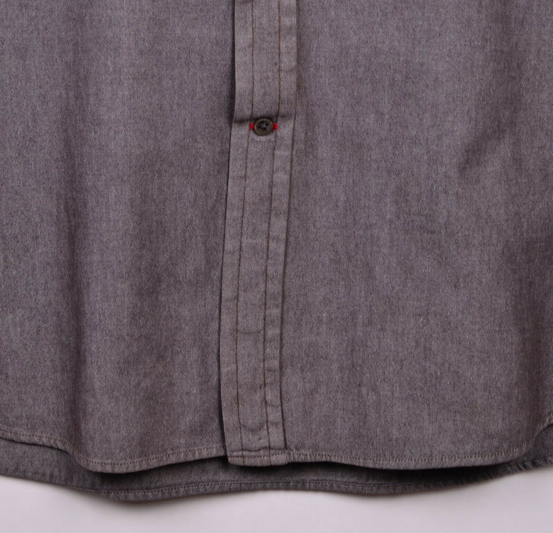 Ralph Lauren Black Label Men's XL Dark Gray Chambray RLBL Button-Front Shirt