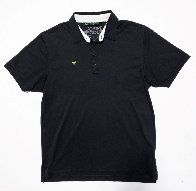 Chive Golf Travis Mathew Polo Large Men's Wicking Solid Black Pima Cotton Blend