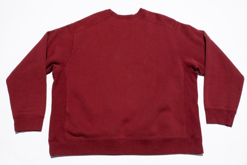 Vintage Eddie Bauer Sweatshirt Men's XL Crewneck 90s Pullover Red Spell Out 1920