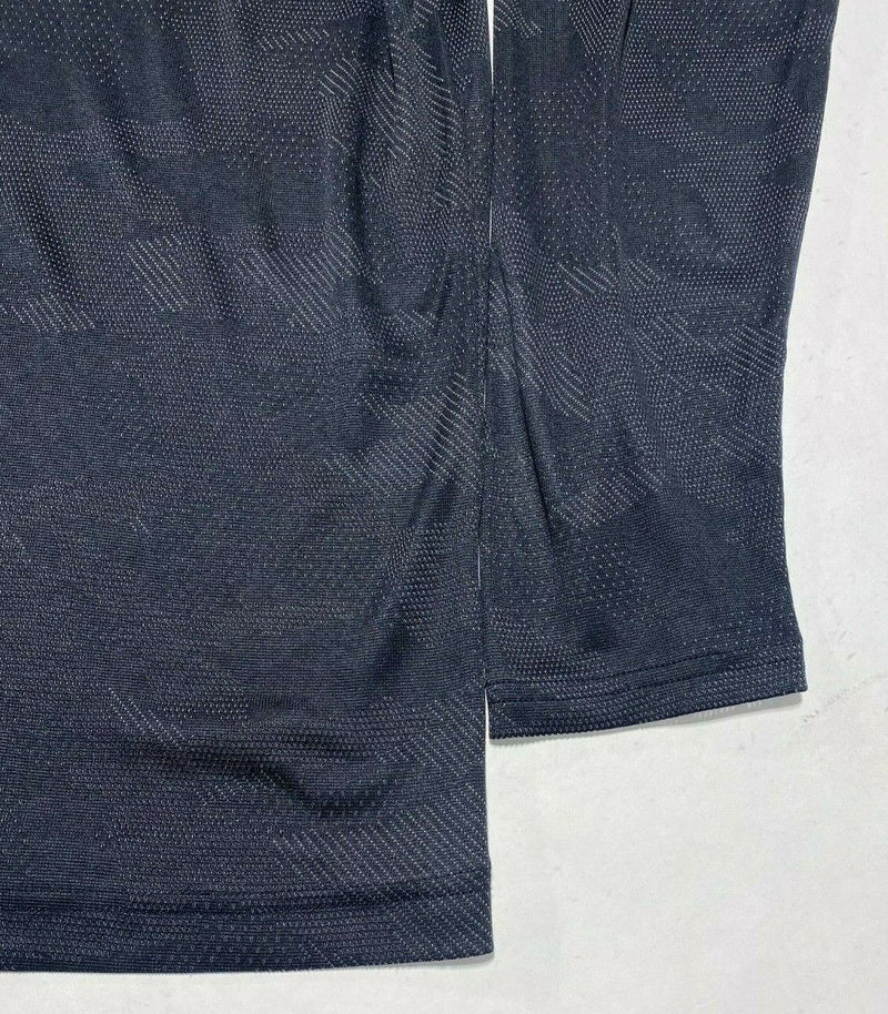 Under Armour HeatGear Gray Camouflage 1/4 Zip Men's 2XL Loose Activewear Top