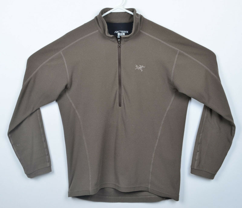 Arc'teryx Men's Medium Half-Zip Waffle Knit Fleece Outdoor Pullover Jacket