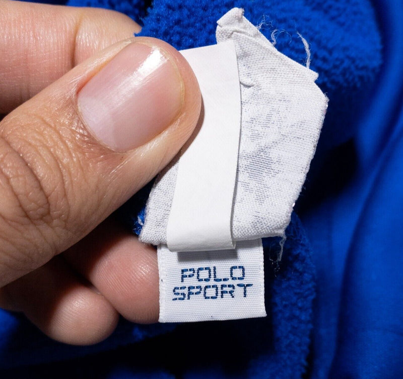 Polo Sport Ralph Lauren Hoodie Men's 2XL Pullover Sweatshirt Blue Spell Out
