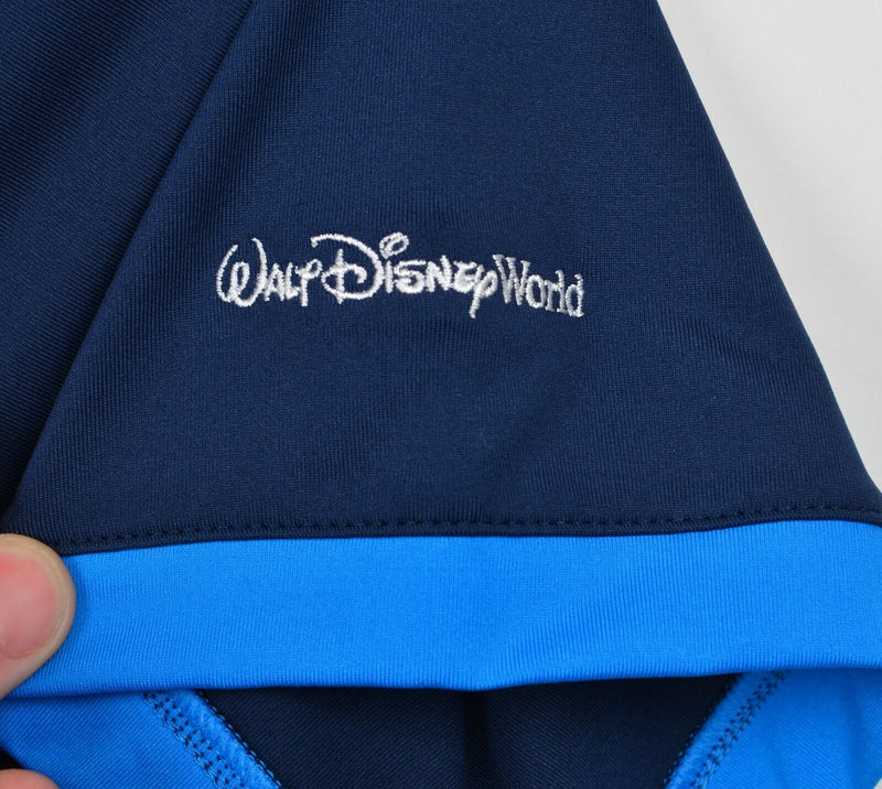 Disney Nike Golf Men's Sz 2XL Blue Two Tone Disney Parks Polo Golf Shirt NWT
