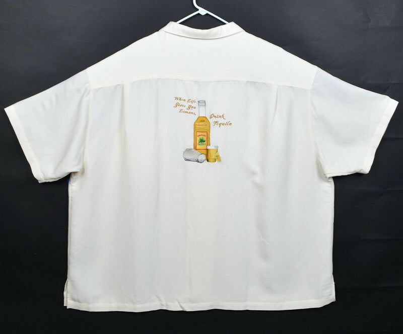 Weekender Men's 4XL Tequila Embroidered Rayon Blend Hawaiian Aloha Camp Shirt