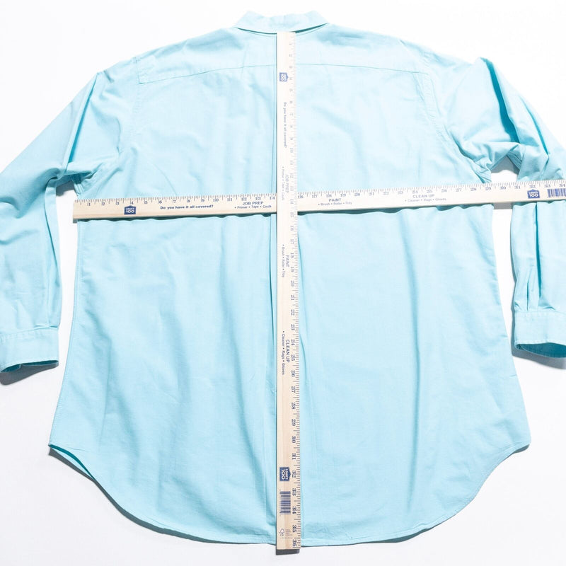 Polo Ralph Lauren 2XLT Men's Shirt Button-Down Light Aqua Blue Long Sleeve