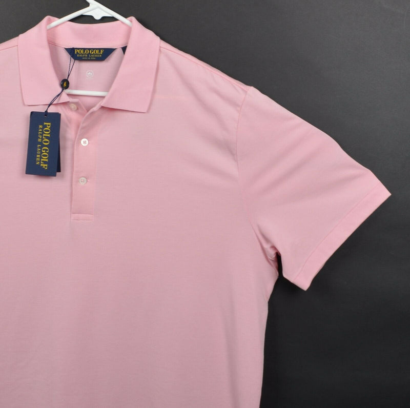 Polo Golf Men's Sz Large Ralph Lauren Wicking Solid Pink Golf Polo Shirt