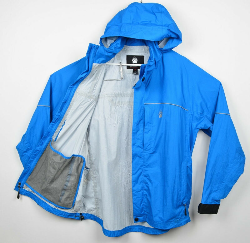 Alaskan Hardgear Men's Sz Large Duluth Trading Blue Hooded Rain Shell Jacket