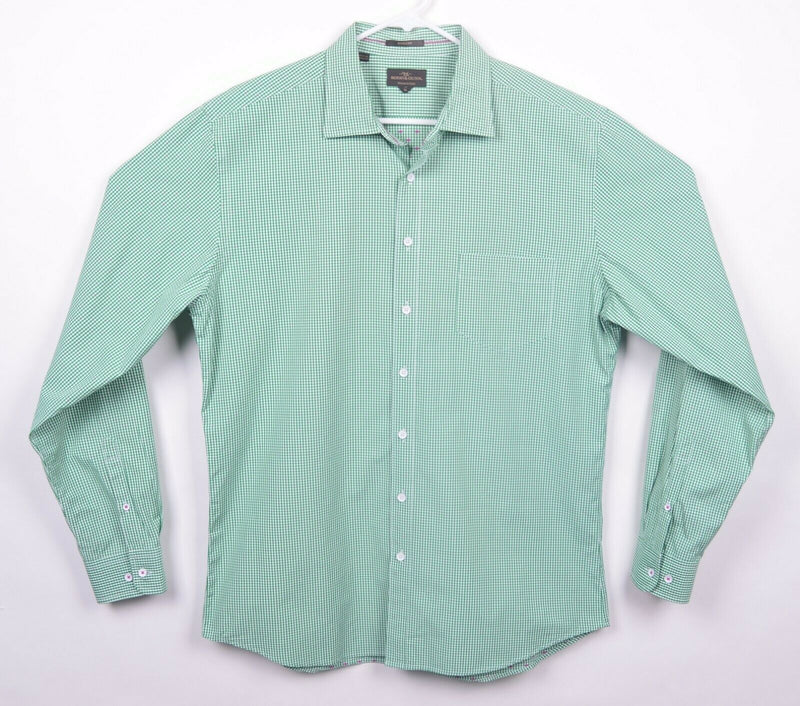 Rodd & Gunn Men's XL Sports Fit Green Gingham Long Sleeve Button-Front Shirt