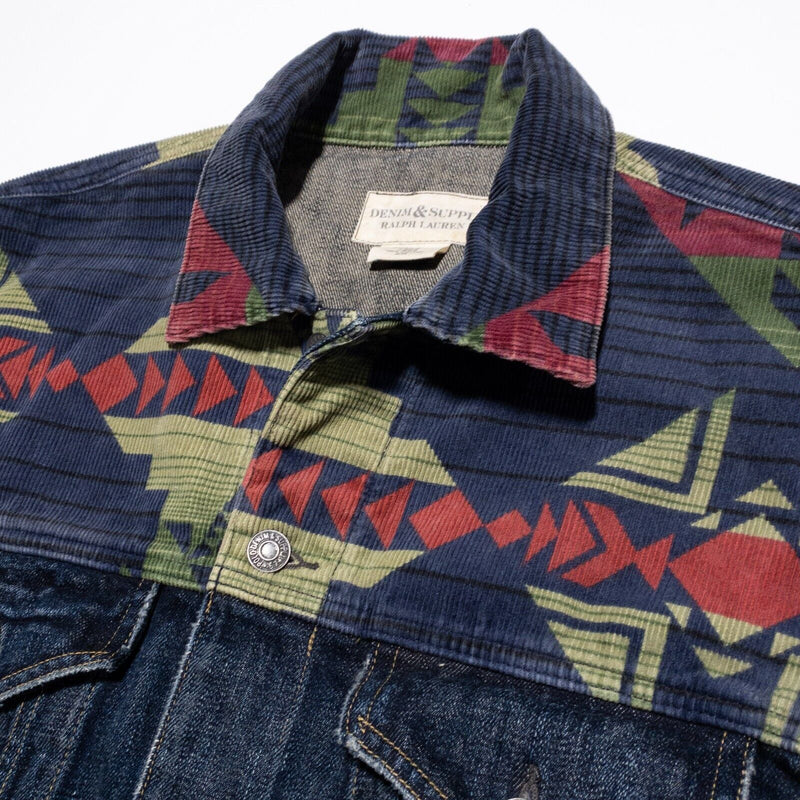 Ralph Lauren Denim & Supply Jean Jacket Men's Large Aztec Southwestern RRL Style