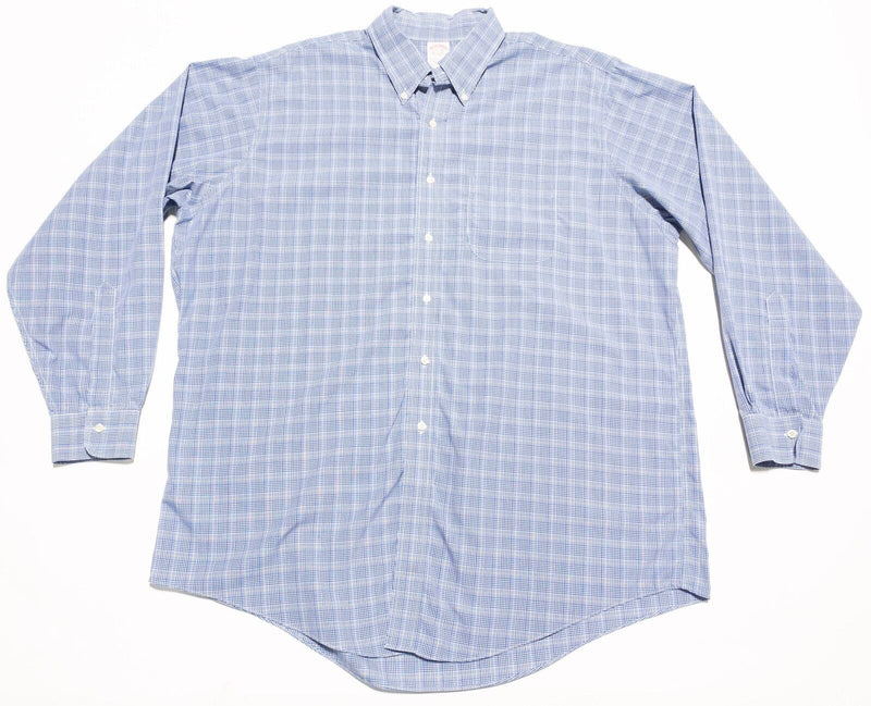 Brooks Brothers Shirt 17.5-35 Traditional Fit Men's Non-Iron Blue Button-Down