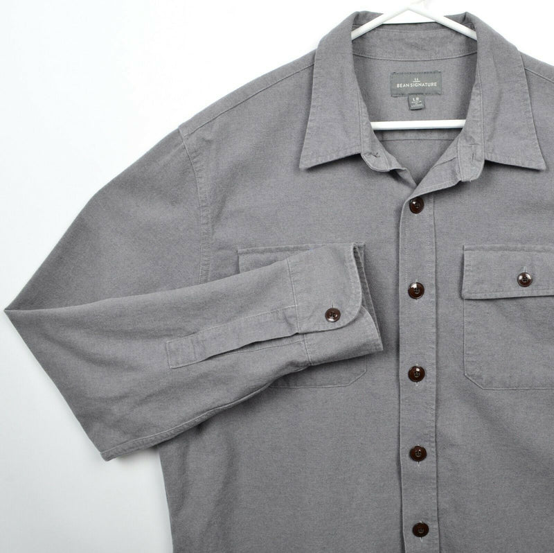 L.L. Bean Signature Men's Large 1933 Chamois Cloth Archive Button-Front Shirt