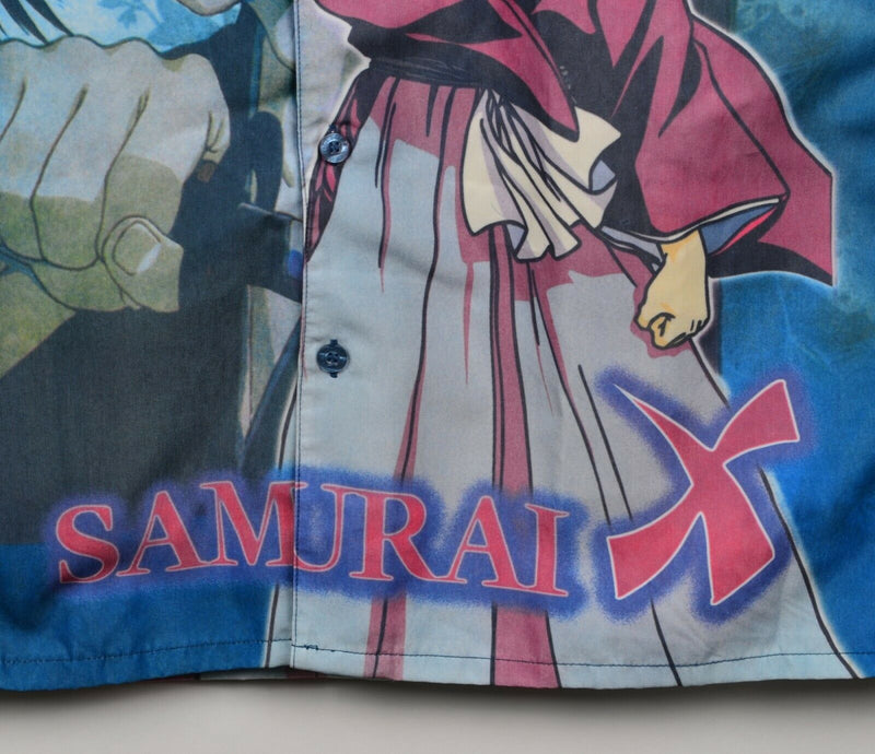 Clench 701 Jeans Men's Sz Small Samurai Japanese Anime 100% Polyester Camp Shirt