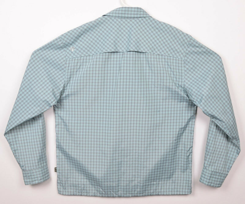 Howler Bros Men's Medium Pearl Snap Vented Nylon Plaid Western Fishing Shirt