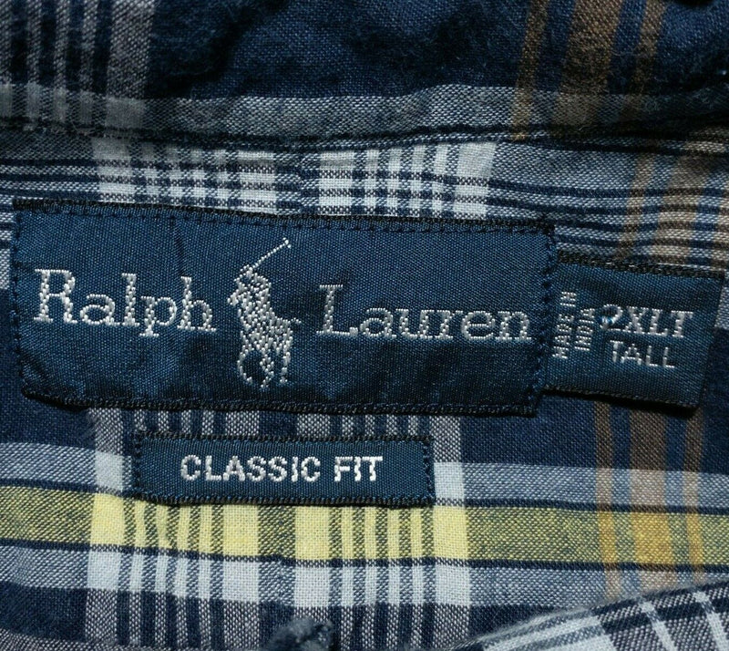 Polo Ralph Lauren 2XLT Short Sleeve Shirt Classic Fit Men's Plaid Indian Madras