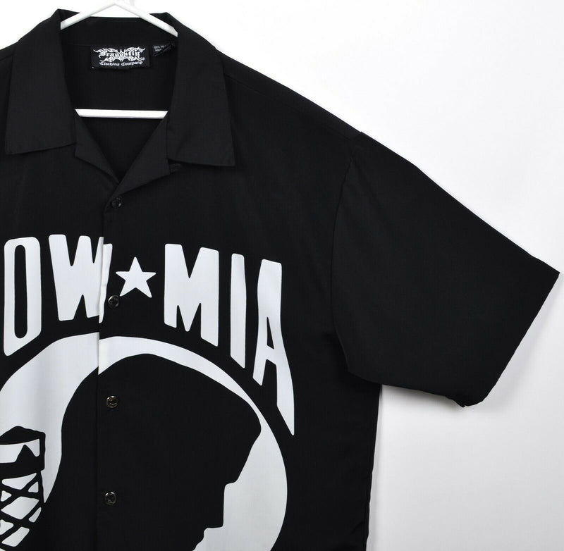 Dragonfly Clothing Men's XL Prisoner of War POW MIA Black White Graphic Shirt