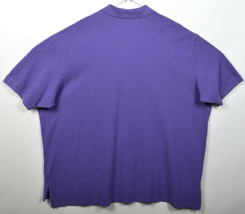 Polo by Ralph Lauren Men's 4XB (4XL Big) Solid Purple Short Sleeve Polo Shirt