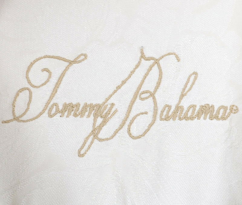 Tommy Bahama Men's Large 100% Silk Paradise in Every Puff Cigars Hawaiian Shirt