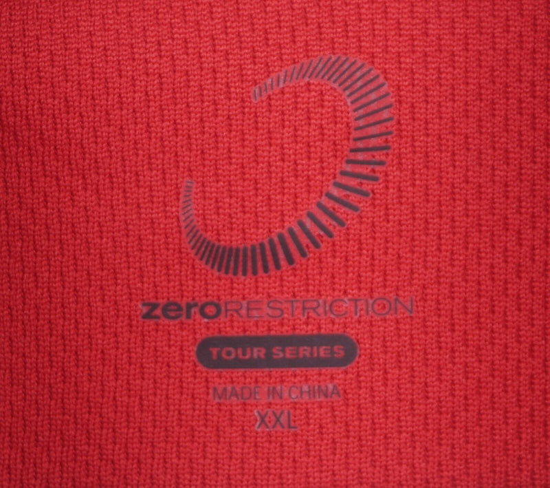 Zero Restriction Men's 2XL Tour Series UW-Madison WI Red 1/4 Zip Golf Jacket