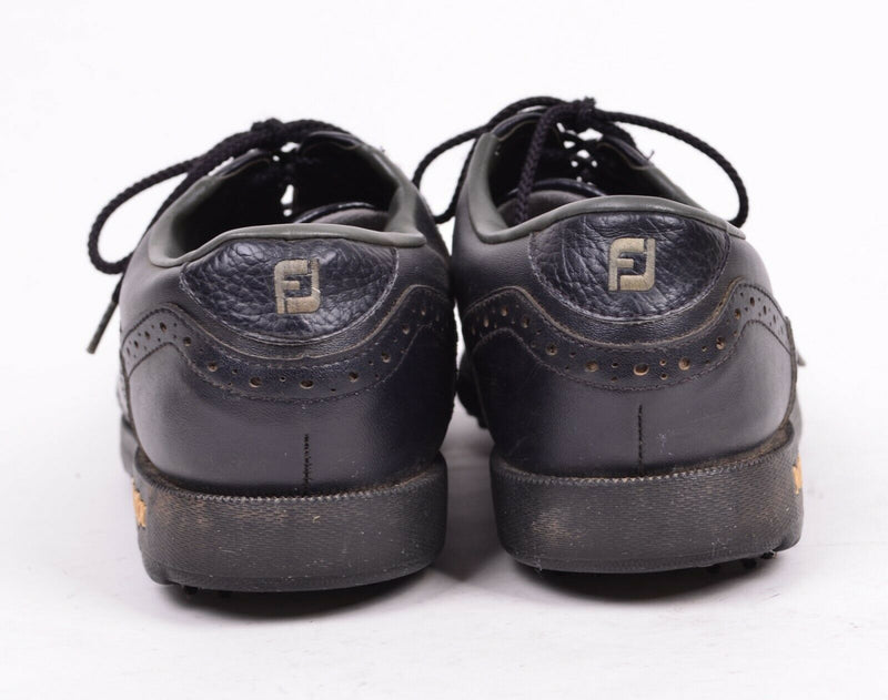 FootJoy GreenJoys Men's 9.5 M Black Leather Golf Shoes 45534